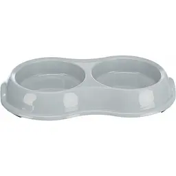 Миска Trixie для собак, подвійна, 2х200 л, d:11 см, 26х4х14 см (пластик) - мініатюра 8