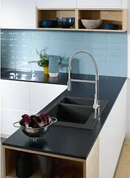 Кухонна мийка Hansgrohe S510-F635 770x510 на дві чаші 80/450 Graphiteblack 43315170, Чорний - мініатюра 4