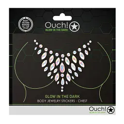 Наклейки на соски Ouch! Body Jewelry (прозорий) - мініатюра 4