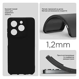 Силіконовий чохол BeCover для Infinix Hot 40 Pro (X6837) Black (711152) - мініатюра 2