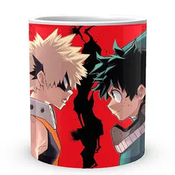 Кухоль GeekLand Моя геройська академія My Hero Academia Бакуго та Деку у профіль Протистояння MHA 02.522 330 мл білий - мініатюра 2