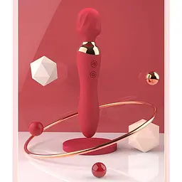Двосторонній вібратор "Night Stories" з USB-зарядкою червоний - мініатюра 2
