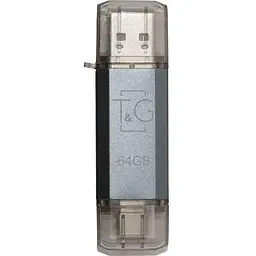 Флеш накопичувач USB 64Gb T&G Star TG009TC сріблястий Type-C / USB 2.0 (TG009TC-64GSL)