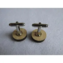 Дерев'яні запонки Велосипед Handmade acs0005976 - мініатюра 2