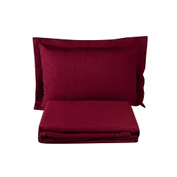 Покривало з наволочкой Karaca Home - Charm bold bordo бордовий 160x240 полуторний