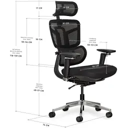 Офісне крісло Mealux S4 Air Fabric Black (HF-S4 F/B) - миниатюра 11