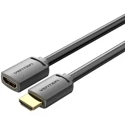 Кабель мультимедійний HDMI M to HDMI F 0.5m 4K60Hz black Vention (AHCBD)