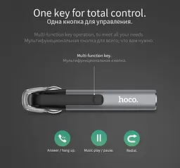 Бездротова Bluetooth-гарнітура Hoco E21 Grey - мініатюра 8