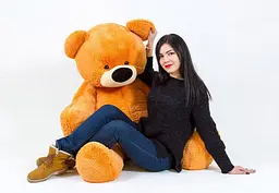Велика м'яка іграшка Alina ведмідь Бублик 180 см жовта - мініатюра 2