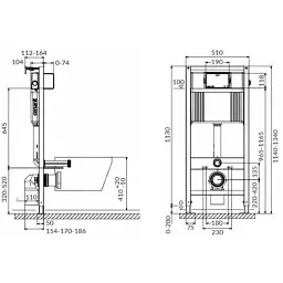 Інсталяція Cersanit AQUA 52 з кнопкою Accento Circle + унітаз Crea із сидінням Slim 30412 - мініатюра 6