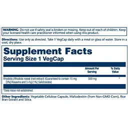 Екстракт родіоли Solaray Super Rhodiola Root Extract 500 мг 60 вегетаріанських капсул (2023-10-2405) - мініатюра 2