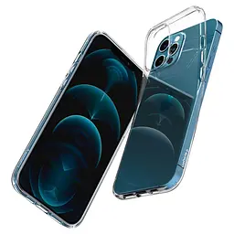Оригінальний протиударний чохол Spigen Liquid Crystal для Iphone 12/12 Pro Crystal Clear ACS01517 - мініатюра 7