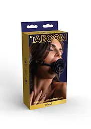 Кляп Taboom Rose Ball Gag with Plug, 4.2 см (чорний) - мініатюра 3