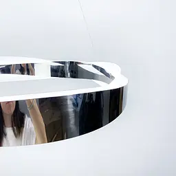Світлодіодна дизайнерська люстра у хромі Line.F J 220 SL - мініатюра 3