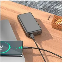 Зовнішній акумулятор Hoco J100A High-ranking power bank 20000mAh чорний 6931474783585 - мініатюра 2