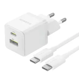 МЗП Baseus Palm Fast Charger Type-C+USB 30W с Cable Type-C to Type-C 60W 20V/3A 1m P1011160A213-01 White