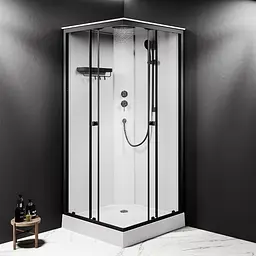 Душовий бокс AM.PM X-Joy 90x90 прозоре скло black matt W94C-403-090BT - мініатюра 3