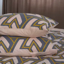 Комплект постільної білизни ТЕП Abstract Triangles півтораспальний молочно-шоколадний - мініатюра 5
