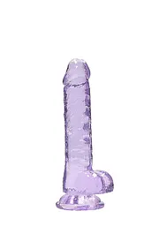 Фалоімітатор Realrock Dildo фіолетовий 19см - мініатюра 2