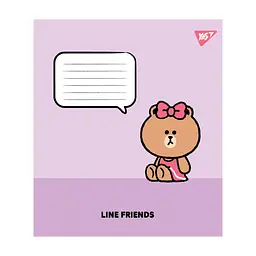 Зошит Yes Line Friends Stylish А5 12 аркушів лінія (767646), в асортименті - мініатюра 5