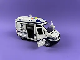 Машина батар. арт. WY 590 F Поліція світло,звук,у короб.27*11,5*16,5см