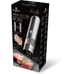 Електричні млини для солі та перцю Berlinger Haus Moonlight Collection, сірі (BH 9014) - мініатюра 2