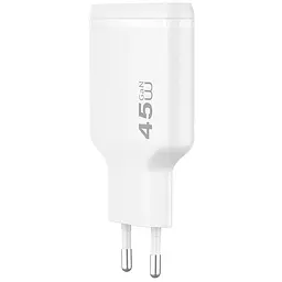 Мережевний зарядний пристрій WIWU G034 Essen PD45W GaN 2USB-C White