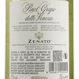 Вино Zenato Pinot Grigio delle Venezie, біле, сухе, 0,75 л - мініатюра 3