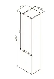 Пенал підвісної AM.PM X - Joy 35 см лівобічний (M85CHL0356WG38) - мініатюра 8