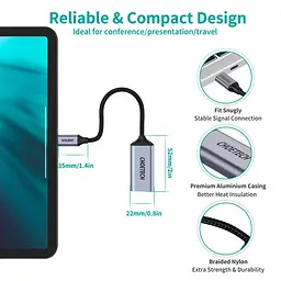 Адаптер-перехідник USB Type-C на DP Choetech HUB-H11-GY-V2 - мініатюра 5