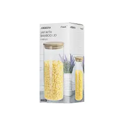 Ємність для сипучих продуктів ARDESTO Fresh скло, бамбук 1000 мл (AR1310BLR)
