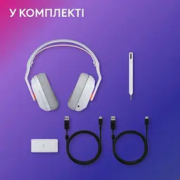 Ігрова гарнітура Logitech G ASTRO A20 X Lightspeed Wireless White (939-002253) - мініатюра 5