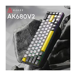 Клавіатура Ajazz AK680 V2 Ice Island Magnetic Switch USB UA Black/Gray/Yellow (AK680-V2-I-BGY) - мініатюра 5