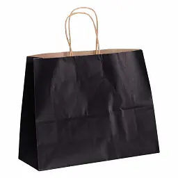 Подарунковий пакет Yiwu 31x12x25 см крафтовий 12 штук в упаковці чорний HP-10359-2B - мініатюра 2
