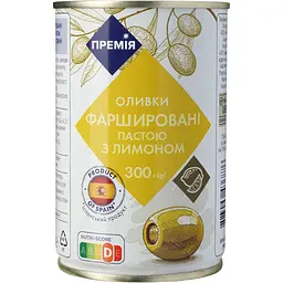 Оливки Премія зелені фаршировані лимоном 300 г - мініатюра 2