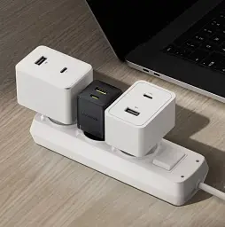 МЗП Baseus Palm Fast Charger Type-C+USB 20W + Cable Type-C to Type-C P101111608113-01 Black - мініатюра 5