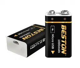Акумулятор Beston USB крона 9v Li-ion 1000mAh - мініатюра 2