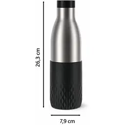 Термопляшка Tefal Bludrop 700 мл чорна (N3111110) - мініатюра 3