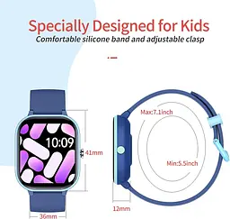 Дитячий смарт-годинник для дітей HENGTO Kids Fitness Tracker, водонепроникний розумний годинник IP68 - мініатюра 9