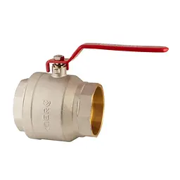 Кран кульовий Koer KR.214 - 4" FF Ггв (ручка "важіль" червона) KR4952