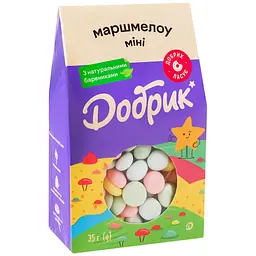 Маршмелоу Добрик Міні з натуральними барвниками 35 г