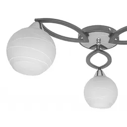 Люстра стельова Brille в спальню E27 60W BK (LK-605C/3) - мініатюра 4