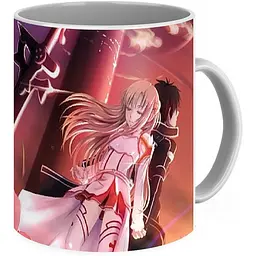 Кухоль GeekLand Sword Art Online SAO Майстри меча онлайн Асуна, Кирито SAO.02.12 330 мл білий - мініатюра 3