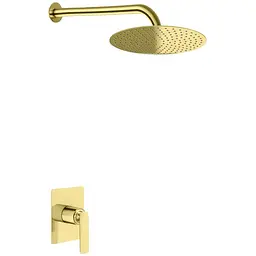 Душова система Kohlman Experience 25 gold + BOX прихованого монтажу KPL-QW220EGDR25, Золотий