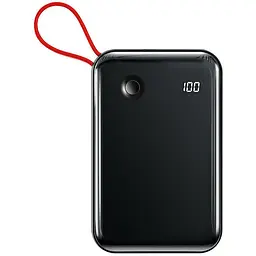 Зовнішній акумулятор Baseus Mini S Digital Display 3 A з кабелем для iPhone Lightning чорний - мініатюра 5