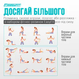 Резинки для фітнесу EasyFit набір з 7 штук (EF-1814) - мініатюра 15
