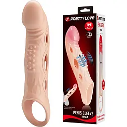 Насадка на пеніс Pretty Love Penis Sleeve Brad 21.3 см (тілесний)