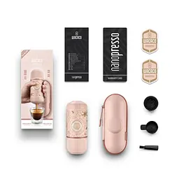 Портативна еспресо-кавоварка Wacaco Nanopresso рожева з чохлом, механічна, для меленої кави - мініатюра 3