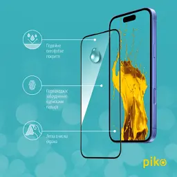 Скло захисне Piko Full Glue Apple iPhone 16 Plus Black (1283126593390) - мініатюра 4