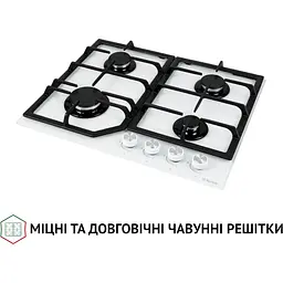 Варильна поверхня Perfelli HGG 61424 WH біла - мініатюра 4